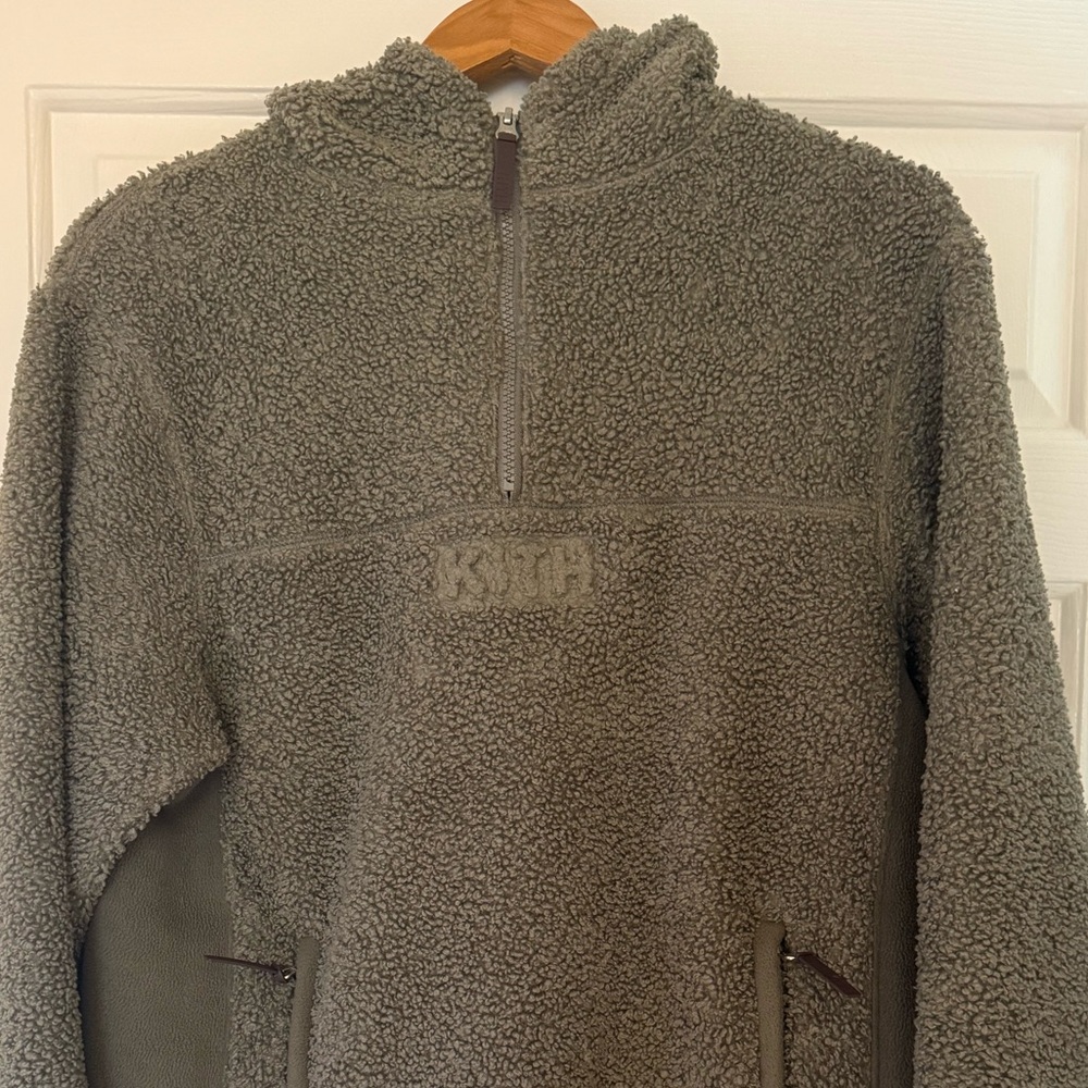 KITH fleece hoodie rare 2021 FW size small green